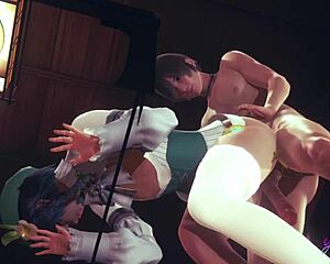 Venti and Kazuha in steamy Genshin Impact yaoi action