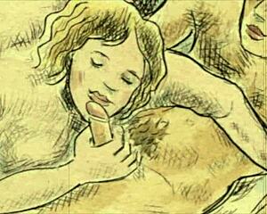 vintage erotic illustration comes alive with raw seductive charm. wow!