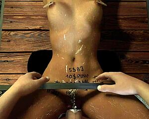 Pov BDSM bound whore gets tight pussy creamed and wets everywhere