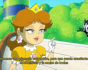 Peach and Daisy getting cozy in sub español