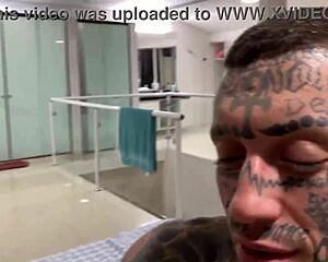 Tattooed Brunette Pornstar With Piercing Teases Until She Gets Cock