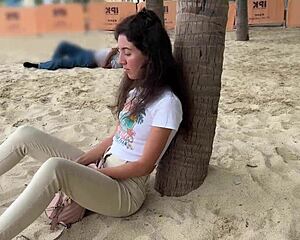 Public Pickup - Took Girl From Cuckold Husband From Beach To Hotel Room And Fucked Her