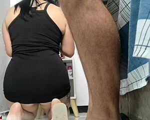 Hot Brazilian maid gets a buttplug and big cock