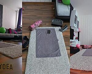 Three cameras capture my naked workout which is quite risqué
