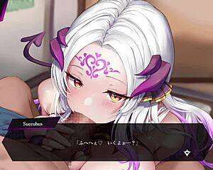Succubus Aria Seduces with Titty Fuck in Hentai Part 1