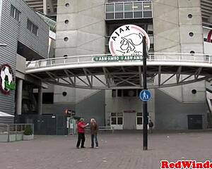 Dark beauty gets Amsterdam tourist drunk and gives him a wild night he won’t forget