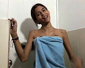 Skinny latina gets dominated and jizzed on her face