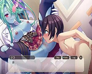 Rich Girl Cunnilingus While Masturbating In Anime Scene.