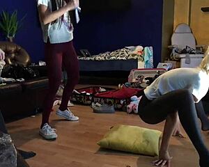 Petite girls in tight lingerie party turns into porn fest