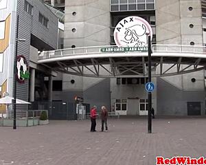Dark beauty gets Amsterdam tourist drunk and gives him a wild night he won’t forget