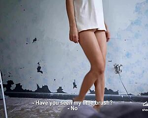 Step Mom Catches Son Jerking Off And Helps Him Cum Fast