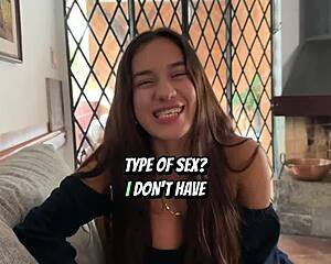 Skinny brazilian teen gives pov blowjob