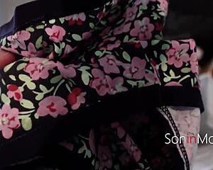 hot step mom gives quick blowjob in taboo fantasy, so naughty 😏