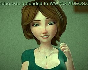 aunty cass loves big dicks in anime fuck action