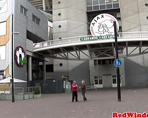 Dark beauty gets Amsterdam tourist drunk and gives him a wild night he won’t forget