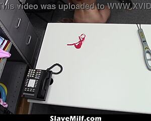 officer forces milf shoplifter to strip and bangs her doggystyle - slavemilf