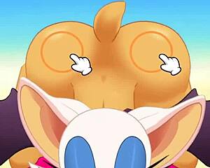 Is Rouge Sucking Cock And Swallowing Cum While Getting Fucked In The Ass?