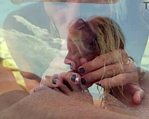 I failed challenge, very fast cum, blowjob on beach POV