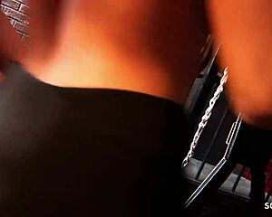 slave endures wild bdsm femdom ffm threesome in dungeon with strict domina and mistress