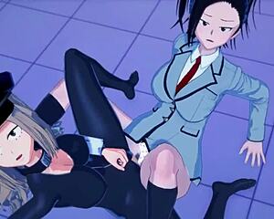 Yao momo and camie utsushimi have sex in heroin costume - my hero academia