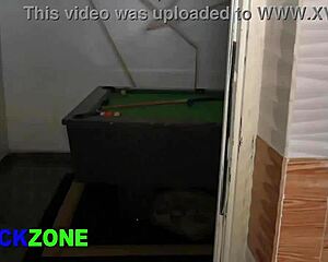 Beautiful black beauty seduces her stepson in the kitchen