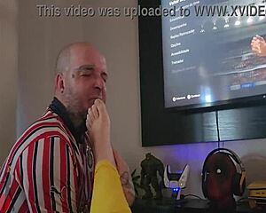 Hey, the cuckold didn't notice I took long at the gym, so I brought a surprise in my pussy and made him clean it all up