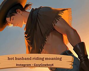 Hot husband riding moaning for your pleasure