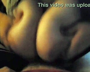 Curvy brunette teen teases big natural tits with daddy dirty talk