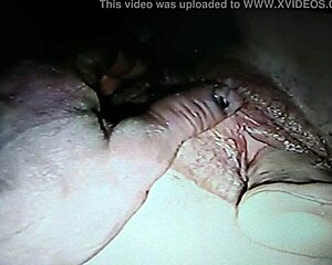 Cum Drips from Dildo-Fucked Wife's Wet Pussy