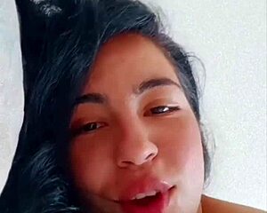 hot latina amateur with big natural tits masturbating wildly!