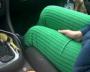 busty french amateur stepmom gropes her stepson’s cock in the car. taboo vibes hit hard.