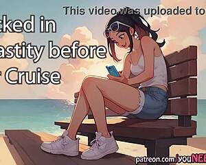 audio story your girlfriend locks you in chastity a few days before her cruise trip