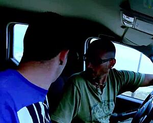 Krystal Wallas fucks Kevin outdoors.