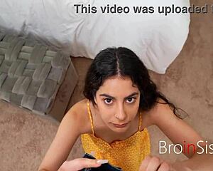 Step sis gets naughty with a vibrator after a bet