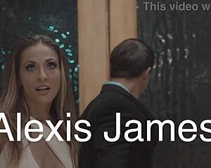 alexis james uses piano to pleasure her tight pussy