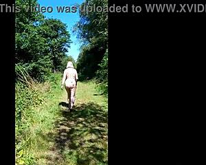 Housewife Takes A Naked Walk In Public Outdoors