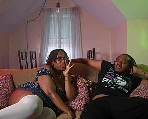 podcast interview turns into sloppy ball licking and squirting