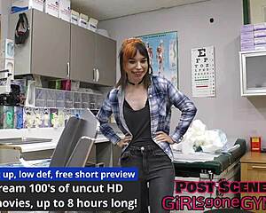 Ditria Rose undergoes a thorough physical for Tampa University entrance with intense anal checks.