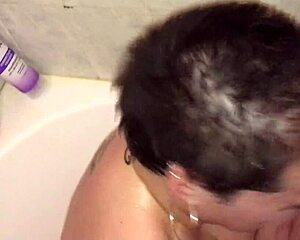 Is Luna surprised by Furiousmud pissing on her tattooed nipples?