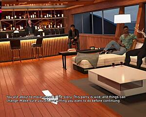 Cartoon brothel: Naughty games on the yacht