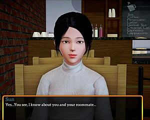 In my new family, we play games together.