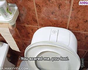 i caught my skinny roommate filming kinky pov in dorm bathroom