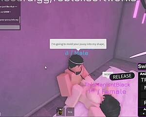 the hot roblox girl gets fucked hard, showing off her big tits and ass before a cumshot