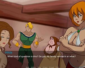 Let's play a game with Hilda in her outfit and huge boobs