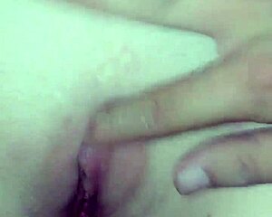 Damn! My wife squirts hard while I play with her pussy using toys in close-up!