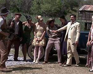 Bobbi Starr, Dylan Ryder, Julia Ann, Natasha Marley in outdoor orgy—wanna join?