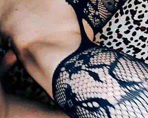 beautiful wife in fishnet stockings gets intense anal