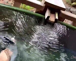 Sakura Enjoys Hot Springs Relaxation with Nacchi