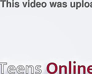 british 18-year-old in lingerie gives posh blowjob and swallows cum