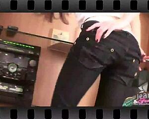 Hey, Brigette’s flashing her panties in those tight blue jeans